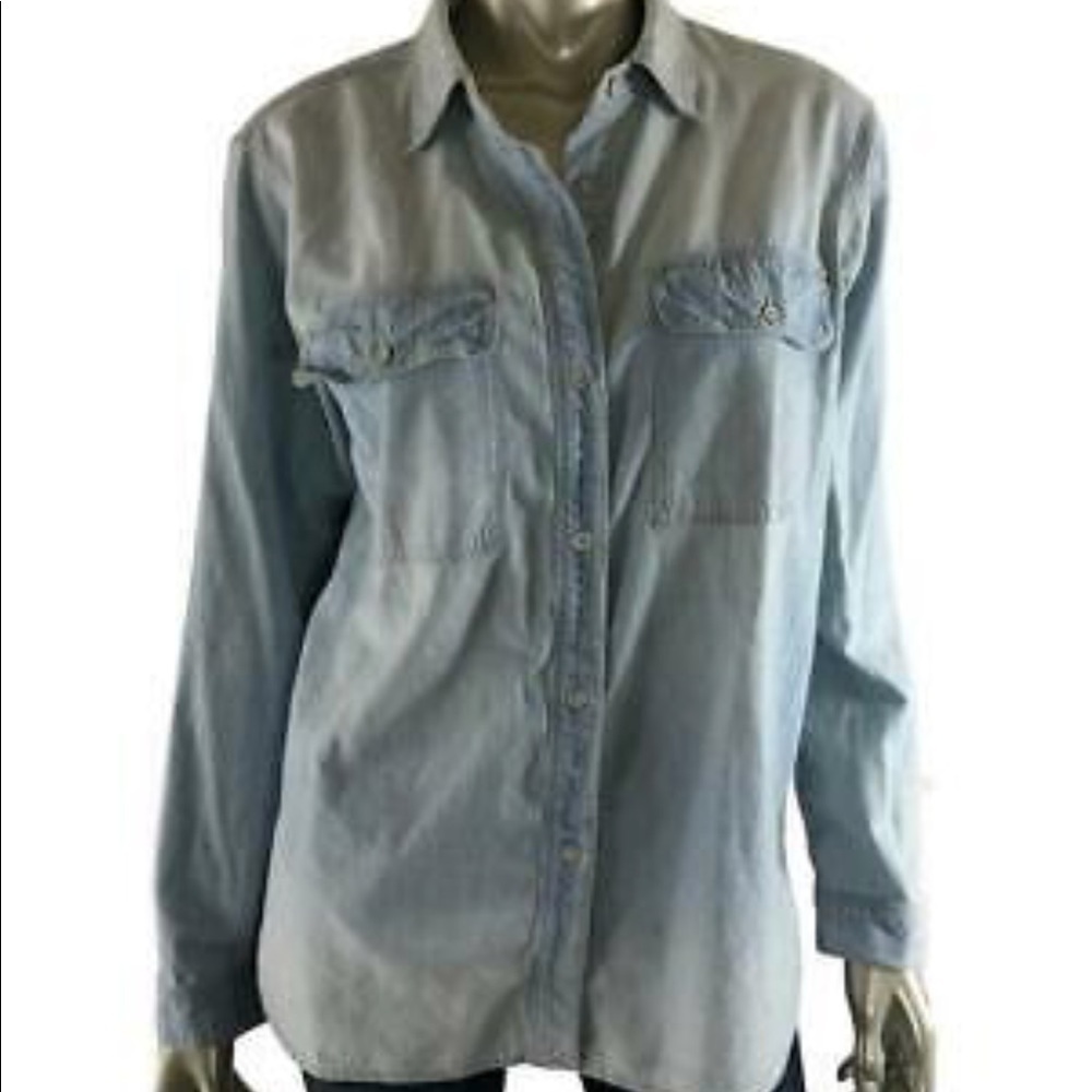 madewell chambray button down shirt - Picture 2 of 8